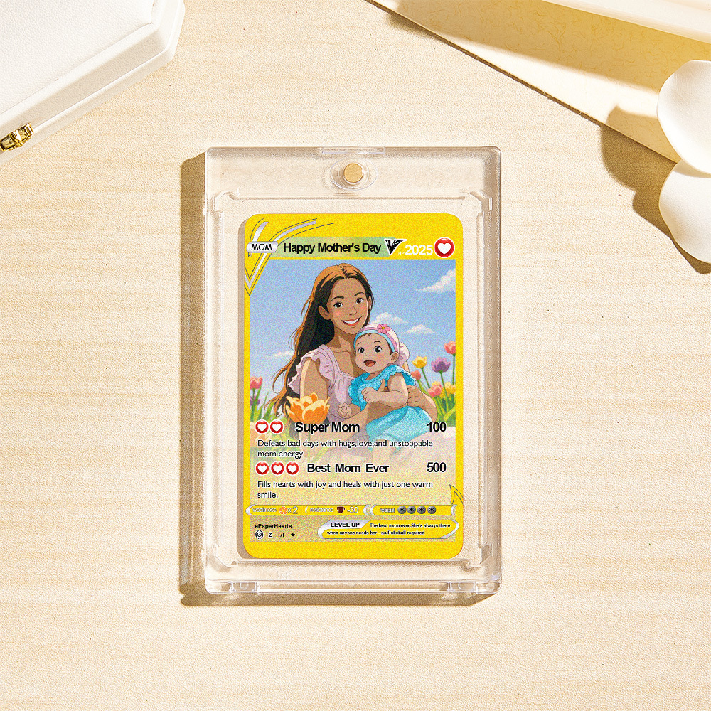 Custom Poke Card, Gift For dad, Father's Day Gift, Custom Poke Present - MyCustomBrickFigures