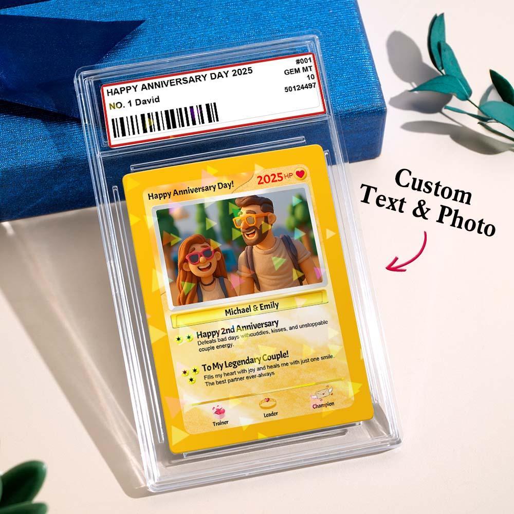 Personalized Father Tie Poke Card Retro Cartoon-Inspired Mini Gift for Dad Photo Text Poke Card - MyCustomBrickFigures