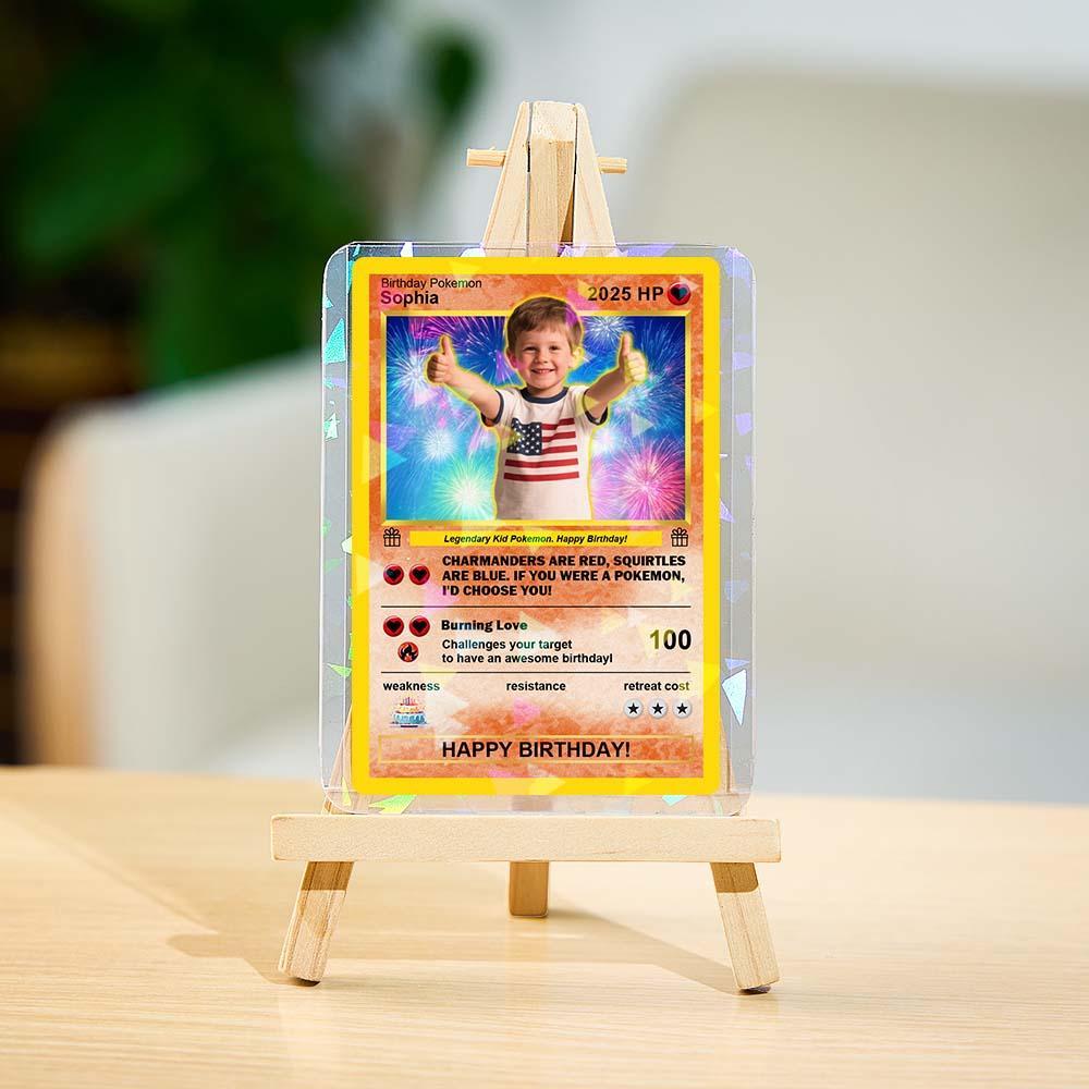 Personalized Photo Text Birthday Cards Personalized Card For Kid Birthday Gift Boyfriend Gift Birthday Keepsake Happy Birthday Poke Card - MyCustomBrickFigures