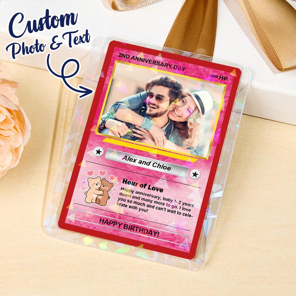 Personalized Photo Text Birthday Cards Personalized Card For Kid Birthday Gift Boyfriend Gift Birthday Keepsake Happy Birthday Poke Card - MyCustomBrickFigures