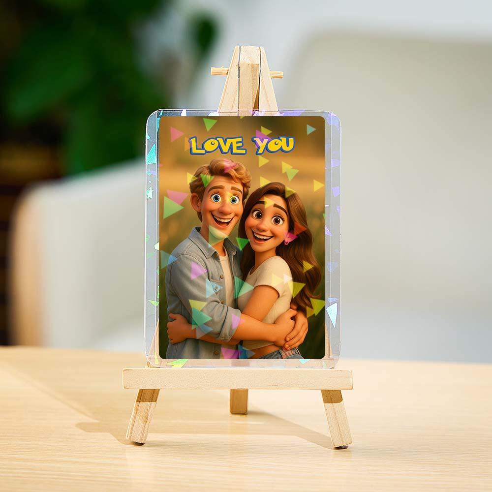 Personalized Couple Cartoon Style Card Present Turn Your Photo into a Unique Collectible Gifts for Lover - MyCustomBrickFigures