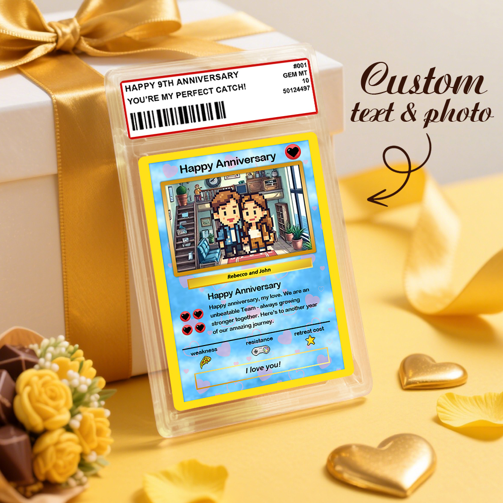 Custom Poke Card, Gift For Boyfriend, Anniversary Day Gift, Custom Poke Present for Couple - MyCustomBrickFigures