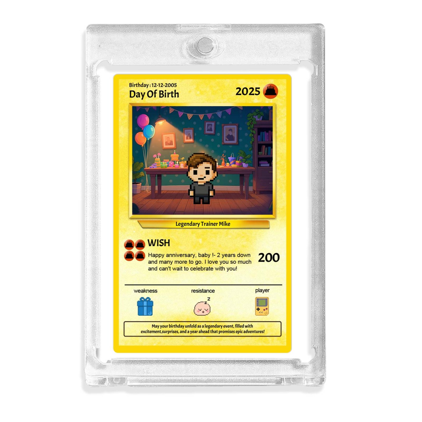 Personalized Photo Text Birthday Cards Personalized Card For Kid Birthday Gift Boyfriend Gift Birthday Keepsake Happy Birthday Poke Card - MyCustomBrickFigures