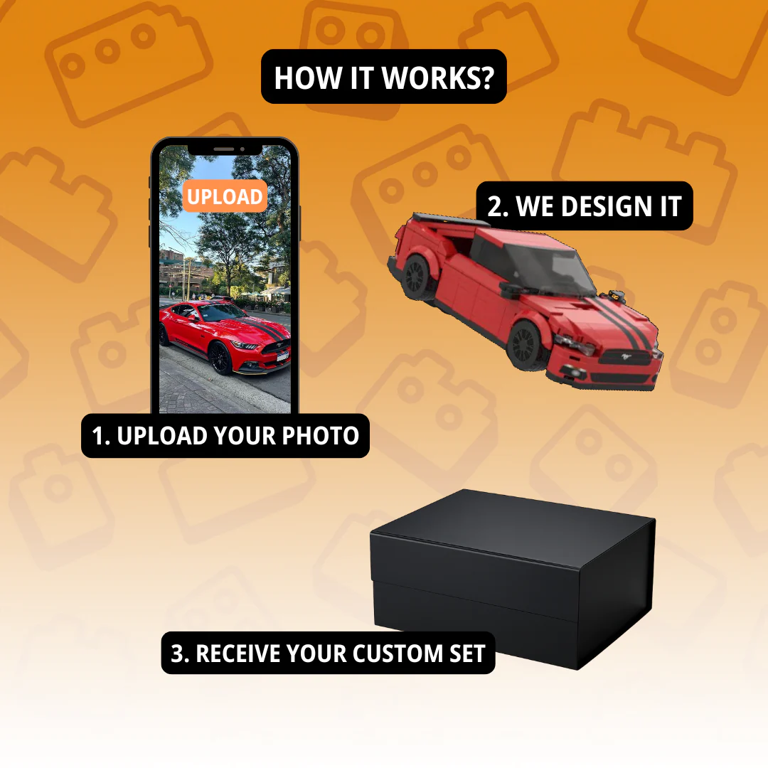 Custom Photo Car Brick Set - MyCustomBrickFigures