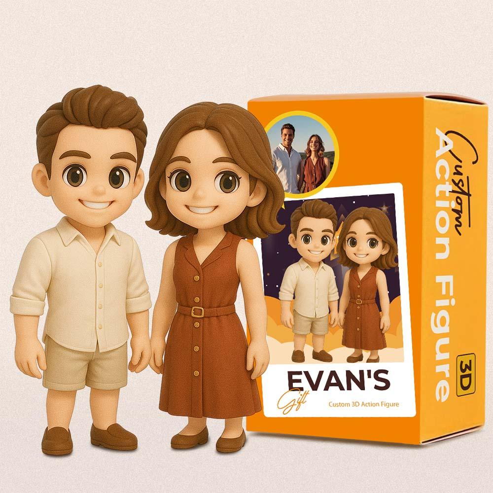 客製化玩具人偶 3d 迷你人偶 個人化玩具人偶 為愛人訂製可動人偶禮物 送給她/他