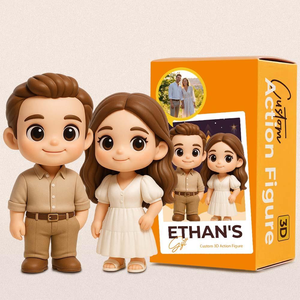 依照您的照片訂製 3d 可動人偶，為情人訂製可動人偶禮物，送給女友/男友 - MyCustomBrickFigures