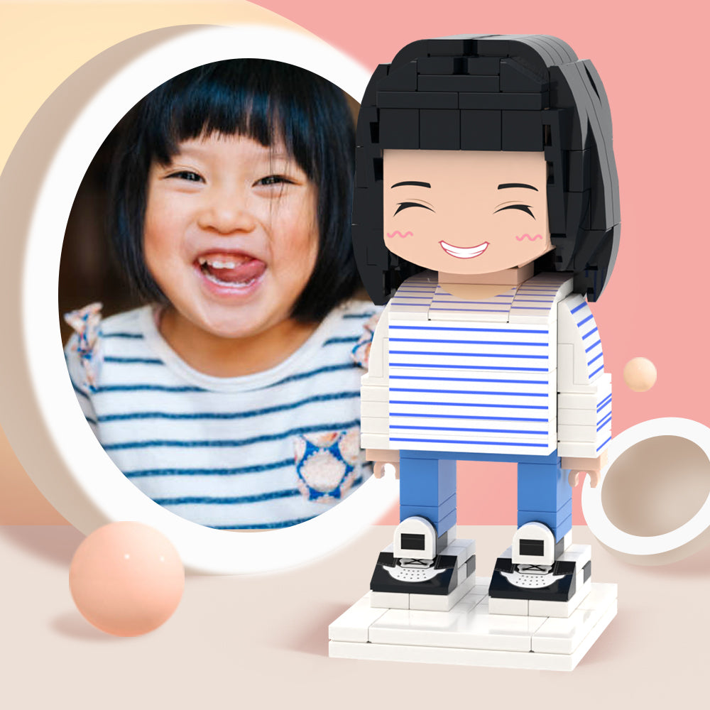 情人節禮物 定制可愛積木公仔 定制小顆粒積木玩具 定制積木人像禮物 兒童