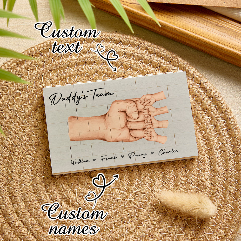 個性化積木爸爸的團隊拼圖積木送給父親的禮物