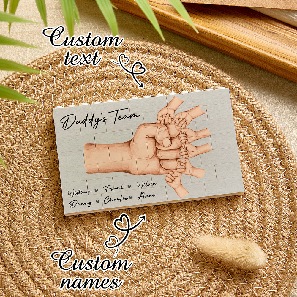 個性化積木爸爸的團隊拼圖積木送給父親的禮物 - MyCustomBrickFigures