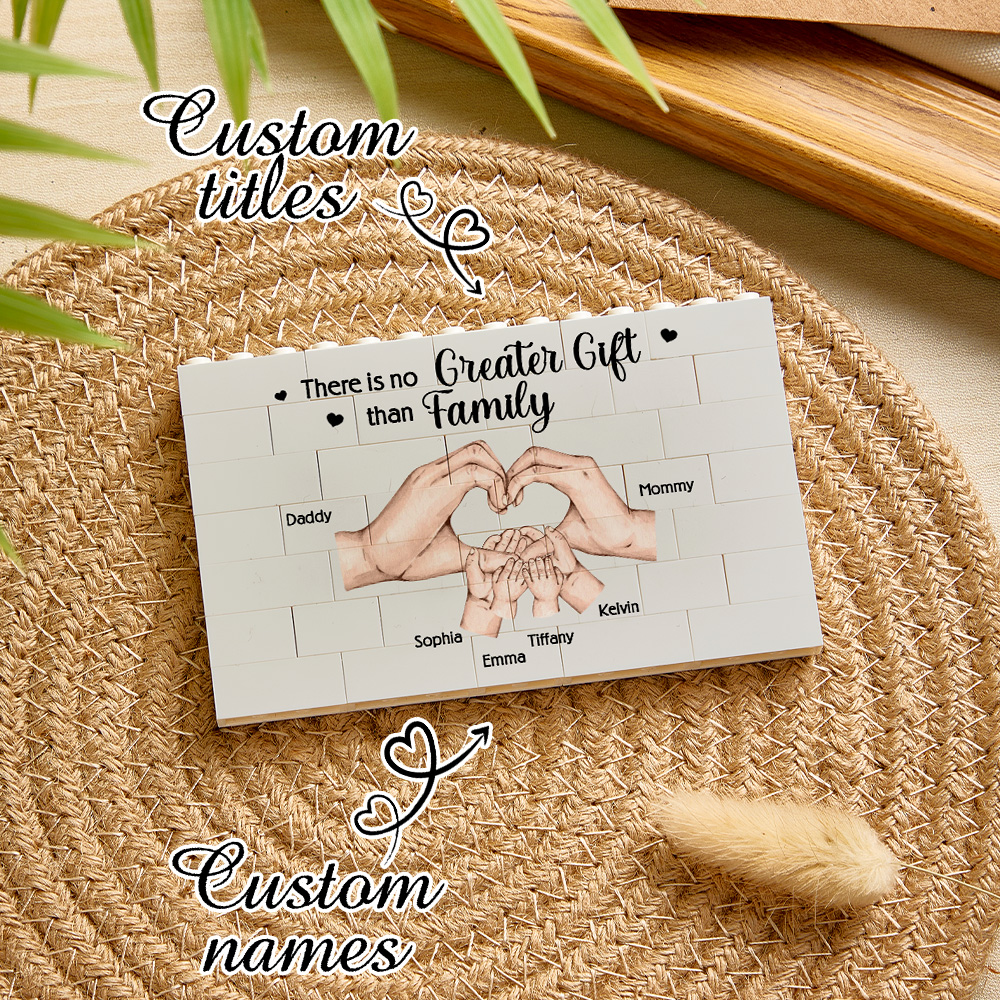 個人化積木家庭拼圖積木禮物送給媽媽