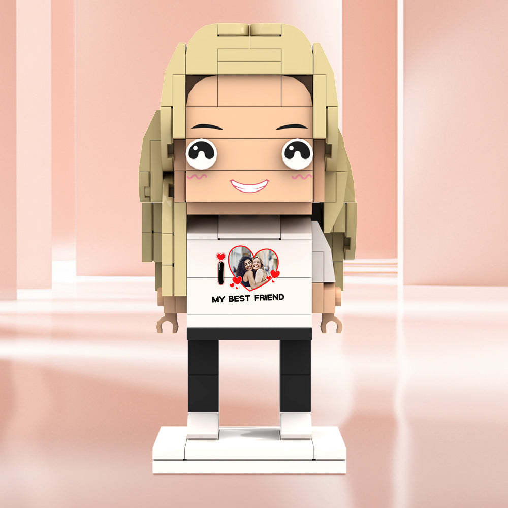 情人節禮物 客製化積木公仔 個人化照片和文字積木公仔 My Best Xxx 積木公仔 - MyCustomBrickheadz
