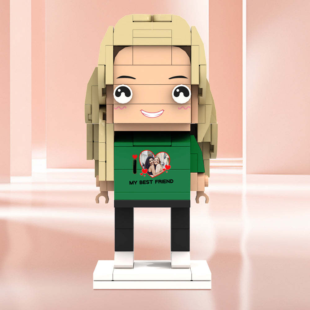 情人節禮物 客製化積木公仔 個人化照片和文字積木公仔 My Best Xxx 積木公仔 - MyCustomBrickheadz