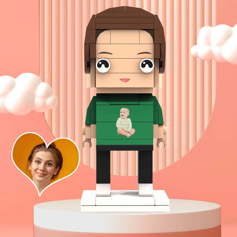 客製化積木人 個人化照片積木人 送給她的禮物 - MyCustomBrickheadz