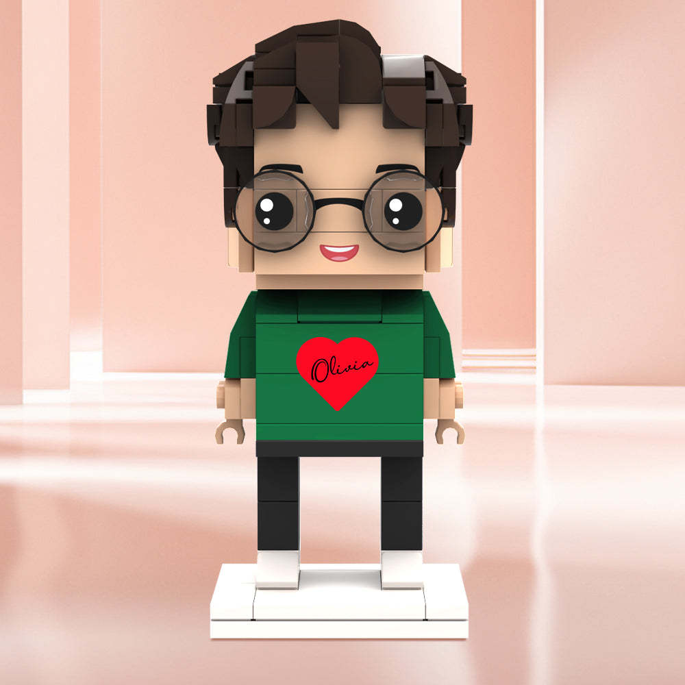 情人節禮物 客製化積木公仔 個人化名字積木公仔 - MyCustomBrickheadz