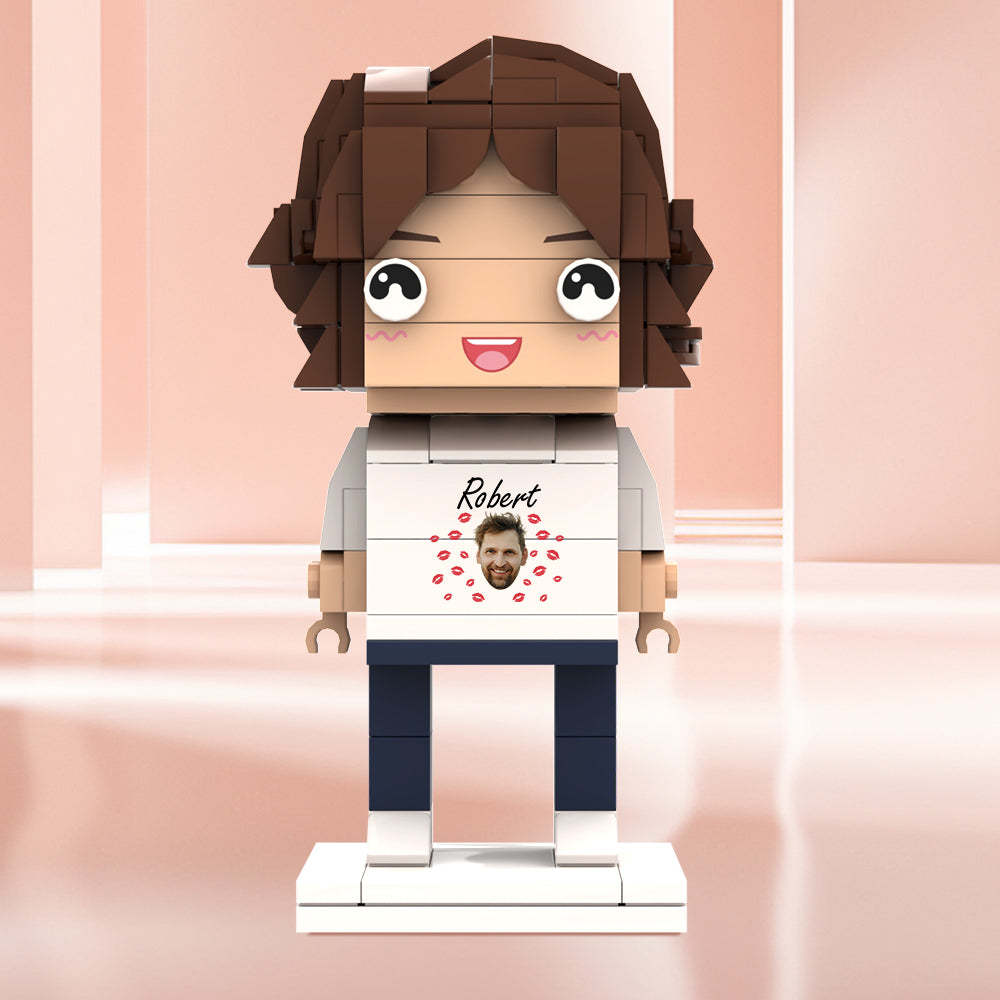 情人節禮物 客製化積木公仔 個性化面孔和名字積木公仔 - MyCustomBrickheadz