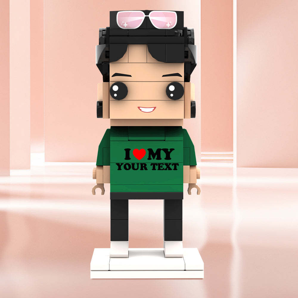 情人節禮物 客製化積木公仔 個人化文字積木公仔 I Love My Xxx 積木公仔 - MyCustomBrickheadz