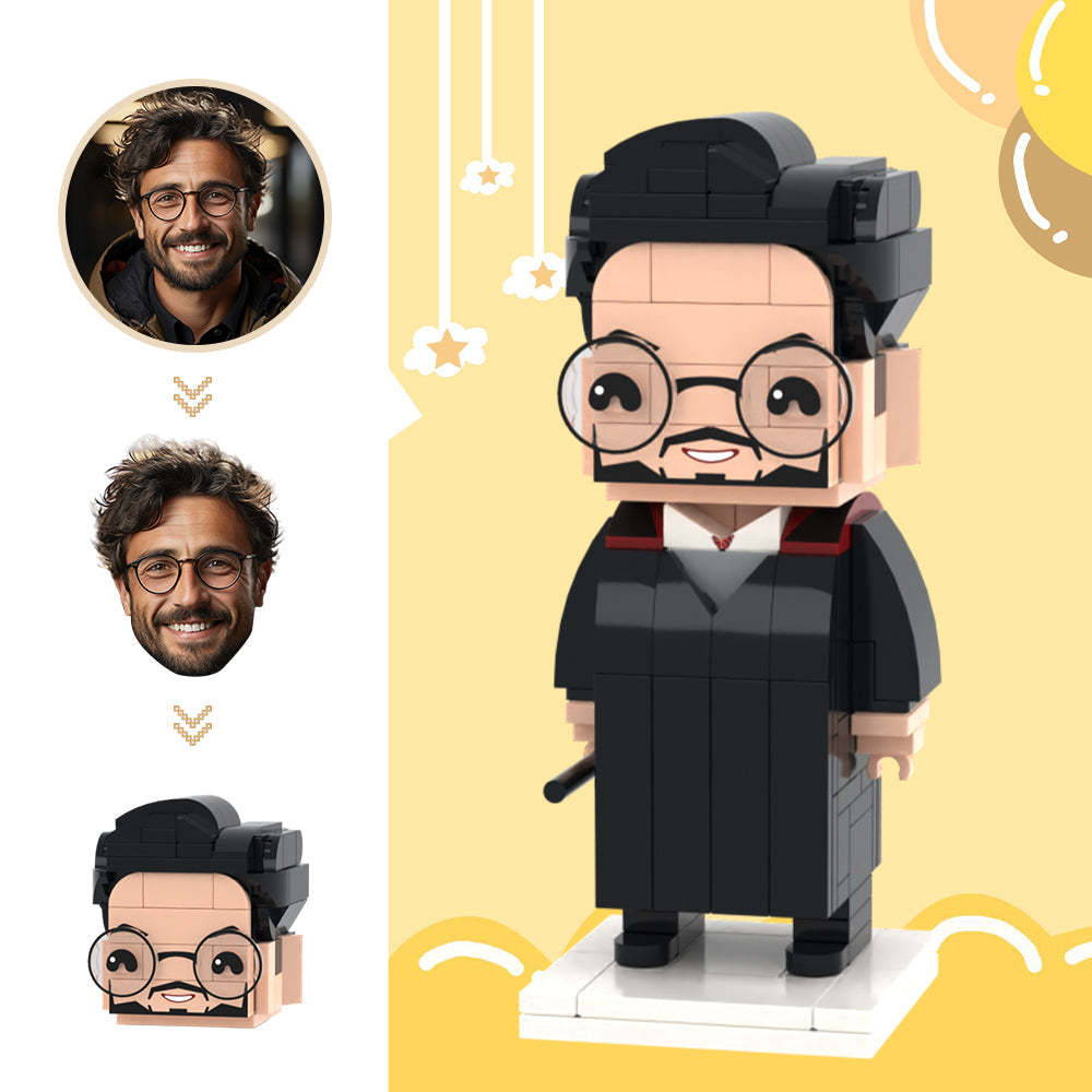 定制頭部積木人物個性化魔法師積木人物小顆粒積木玩具 - MyCustomBrickheadz