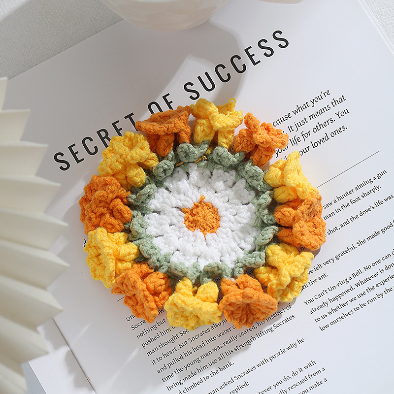 手工鉤編鈴蘭杯墊套裝,可變形花卉圖案,環保家居裝飾,送給媽媽的獨特禮物 - MyCustomBrickFigures