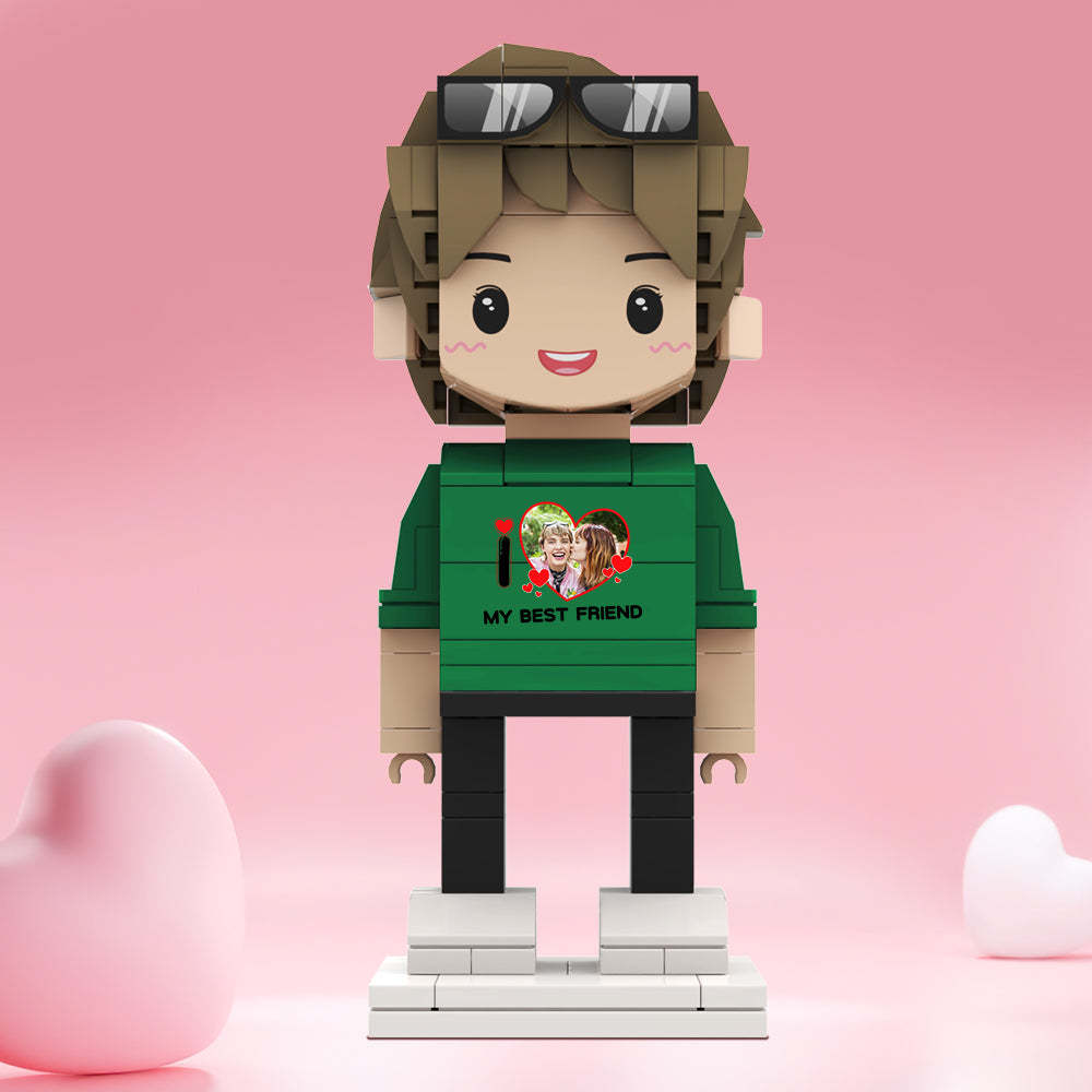 情人節禮物 客製化積木公仔 個人化照片和文字積木公仔 My Best Xxx 積木公仔 - MyCustomBrickheadz