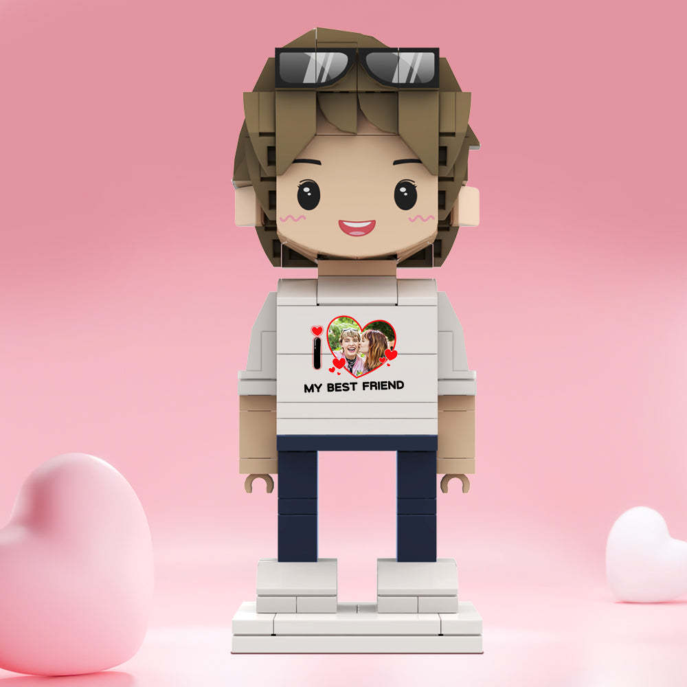 情人節禮物 客製化積木公仔 個人化照片和文字積木公仔 My Best Xxx 積木公仔 - MyCustomBrickheadz