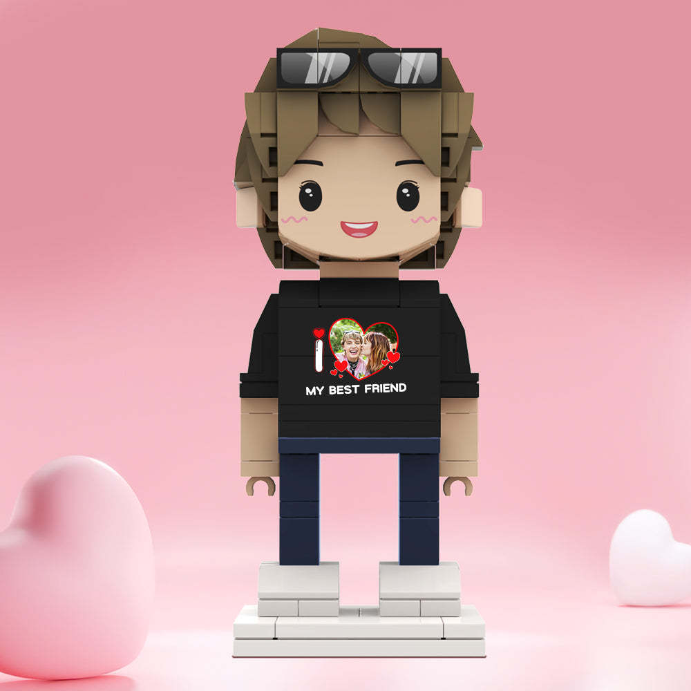 情人節禮物 客製化積木公仔 個人化照片和文字積木公仔 My Best Xxx 積木公仔 - MyCustomBrickheadz