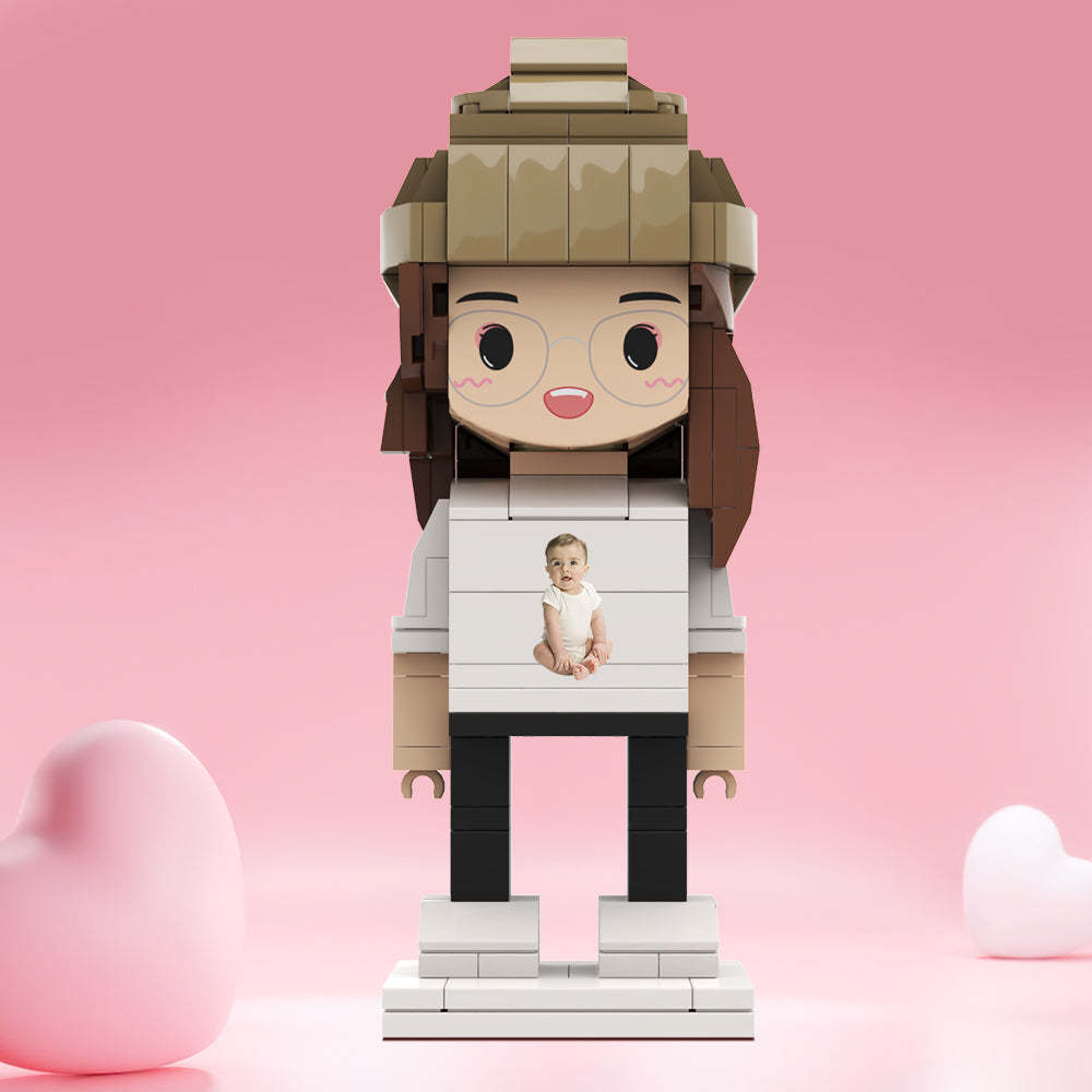 客製化積木人 個人化照片積木人 送給她的禮物 - MyCustomBrickheadz