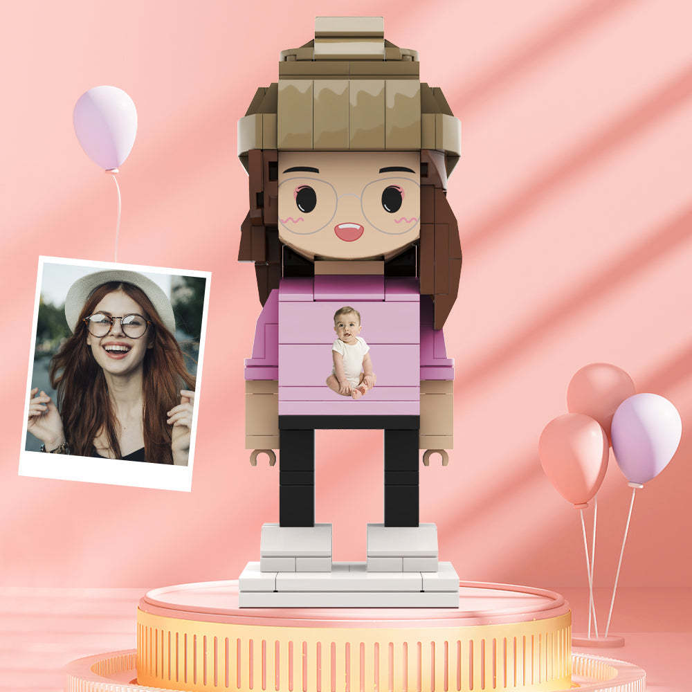 客製化積木人 個人化照片積木人 送給她的禮物 - MyCustomBrickheadz