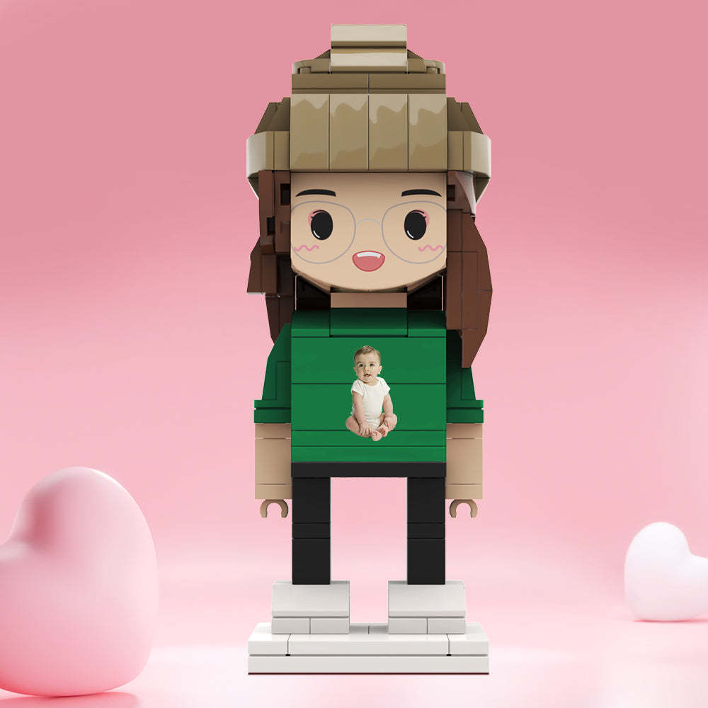 客製化積木人 個人化照片積木人 送給她的禮物 - MyCustomBrickheadz