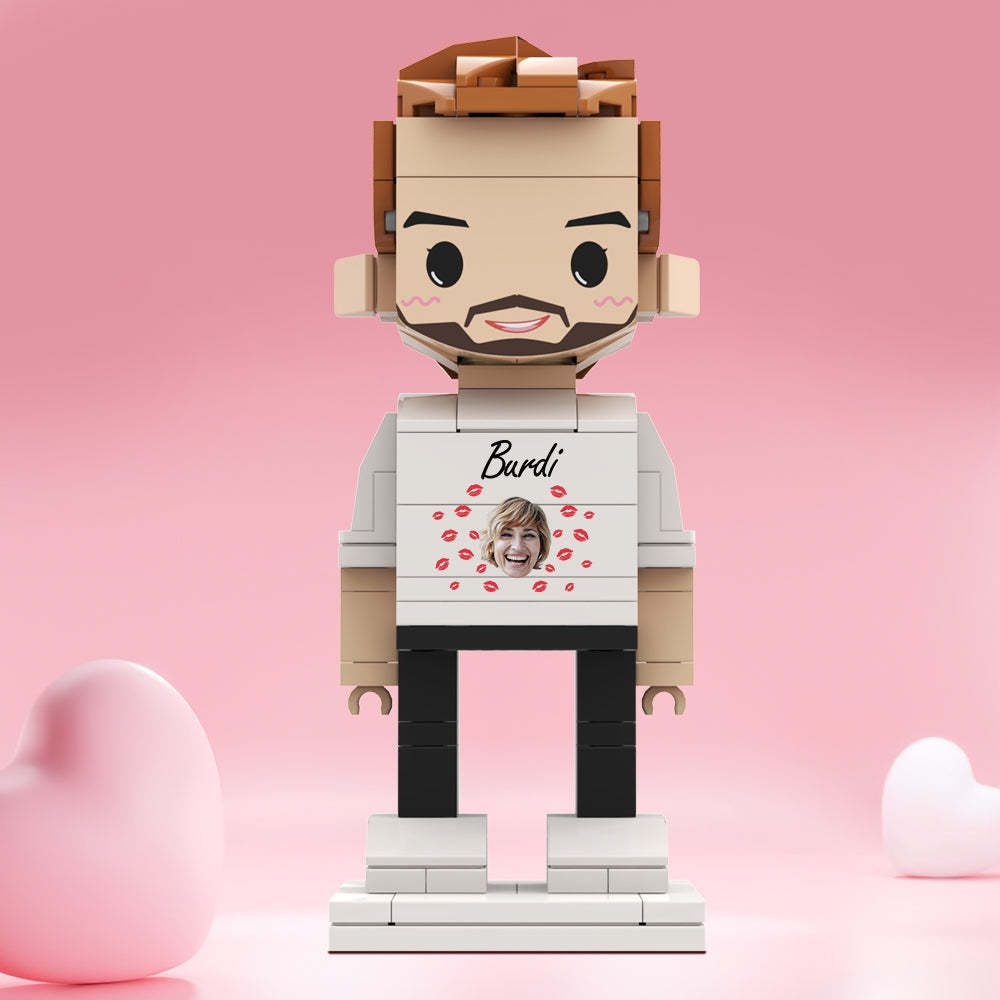 情人節禮物 客製化積木公仔 個性化面孔和名字積木公仔 - MyCustomBrickheadz