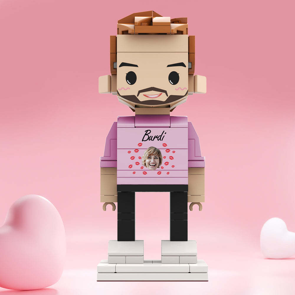 情人節禮物 客製化積木公仔 個性化面孔和名字積木公仔 - MyCustomBrickheadz