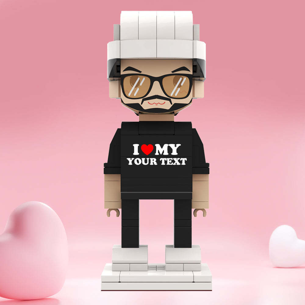 情人節禮物 客製化積木公仔 個人化文字積木公仔 I Love My Xxx 積木公仔 - MyCustomBrickheadz