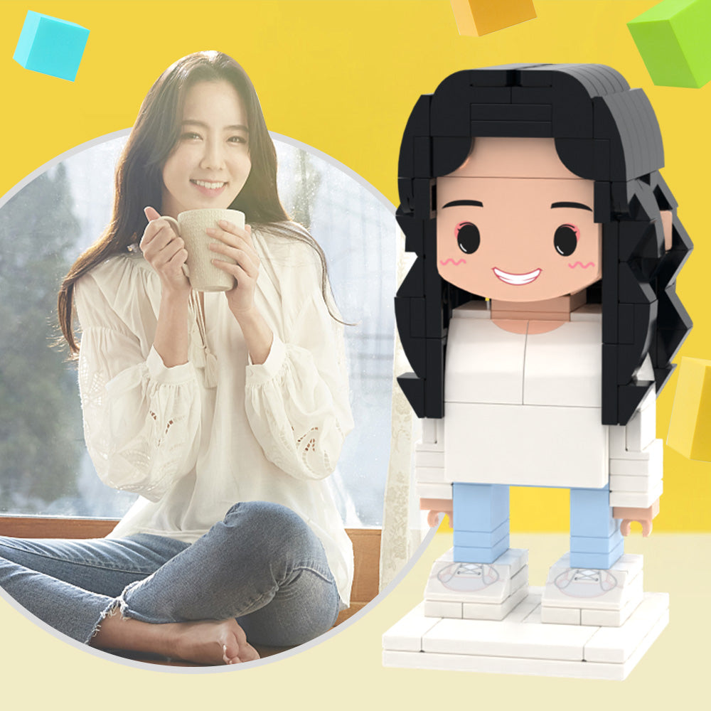 情人節禮物 送女朋友的禮物的禮物定制積木公仔全訂製積木人偶定制積木手偶小顆粒積木玩具