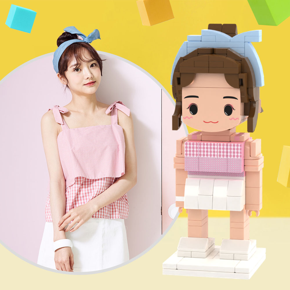 情人節禮物 走心驚喜禮物定制積木公仔全訂製積木人偶定制積木手偶小顆粒積木玩具