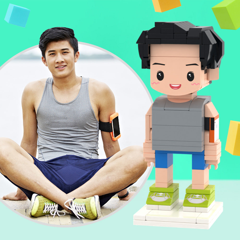 情人節禮物 送男朋友禮物生活記錄定制積木公仔全訂製積木人偶定制積木手偶小顆粒積木玩具