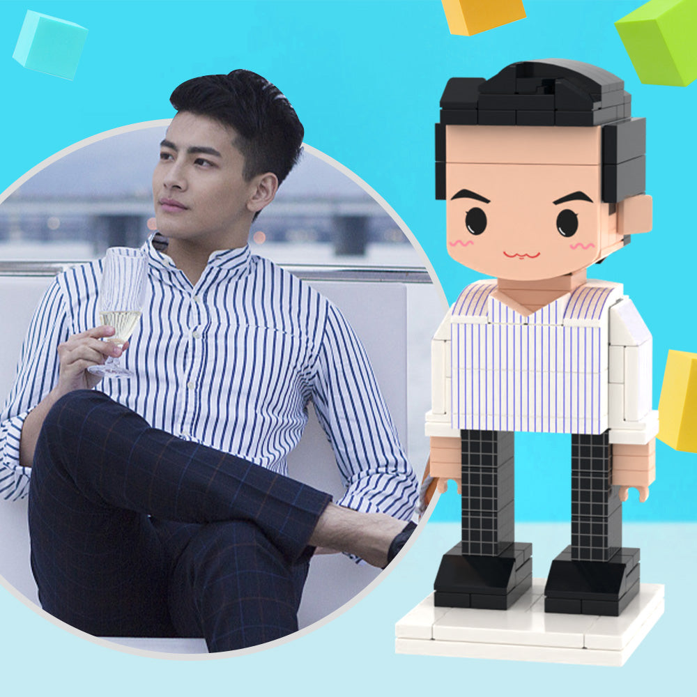 情人節禮物 男友驚喜禮物定制積木公仔全訂製積木人偶定制積木手偶小顆粒積木玩具