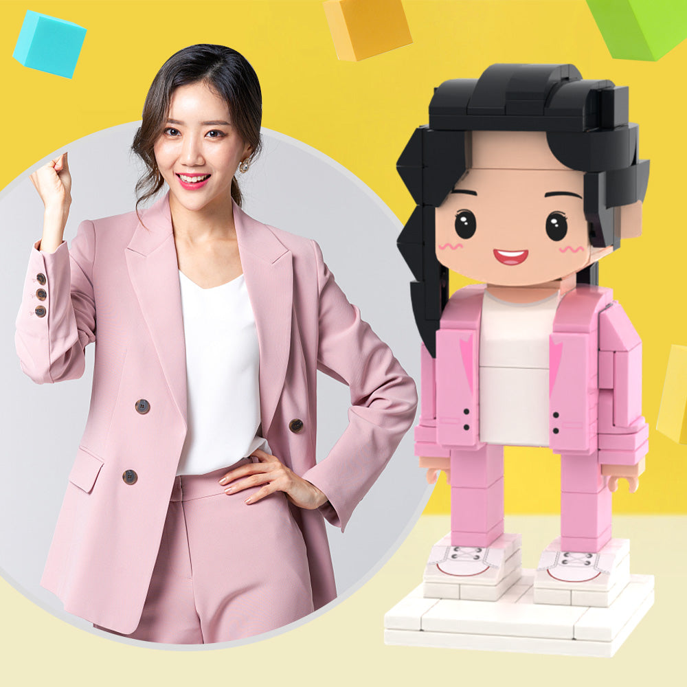 送給女朋友的禮物入職禮物定制積木公仔全訂製積木人偶定制積木手偶小顆粒積木玩具