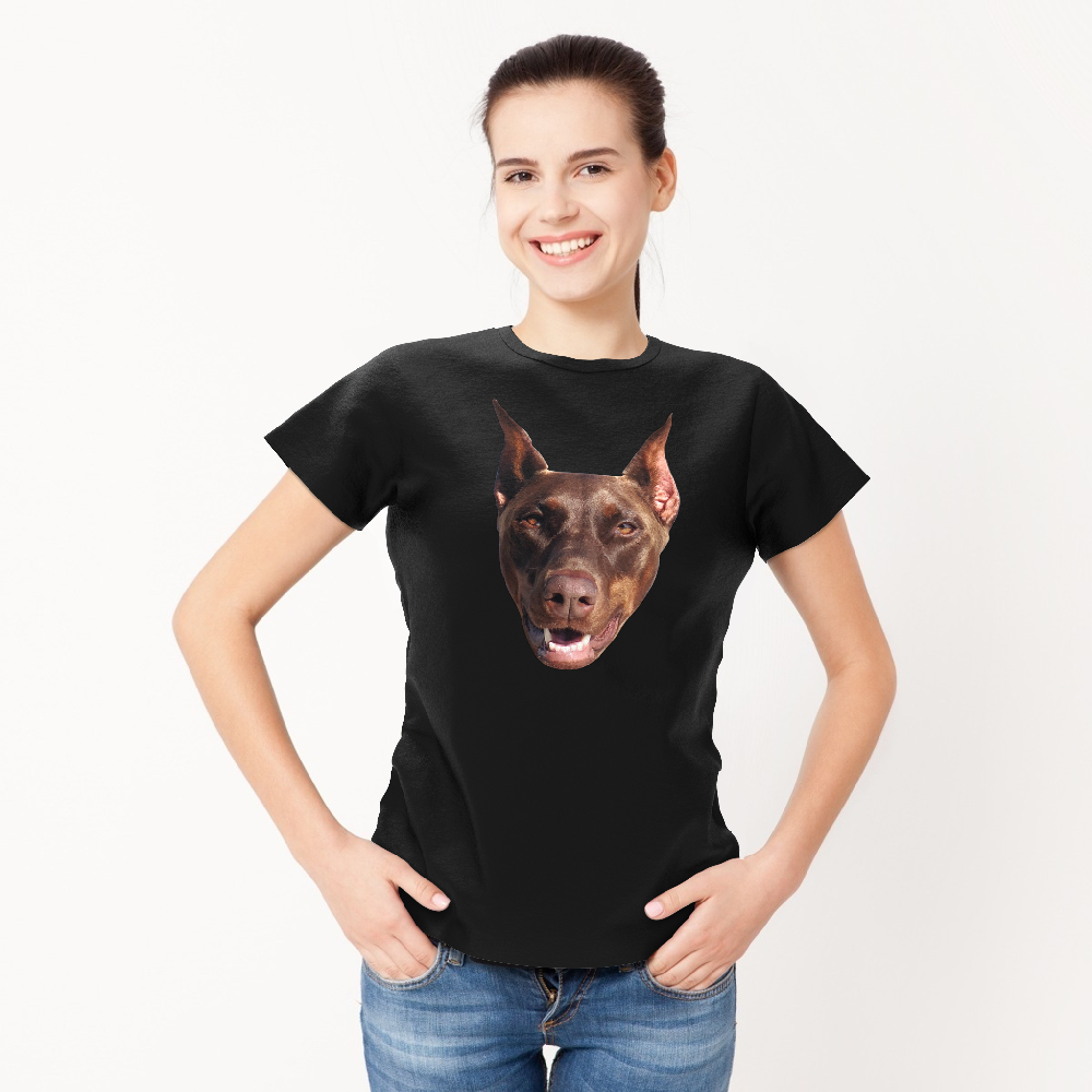 Custom Face Funny Dog T-shirt Pet - MadeMineAU