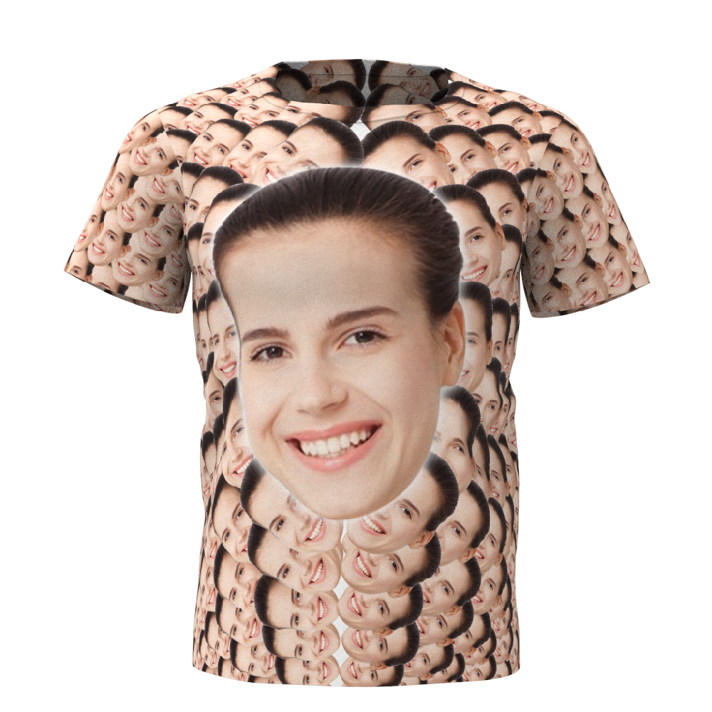 Custom Faces Mash Funny All Over Print T-shirt - MyfaceTshirt