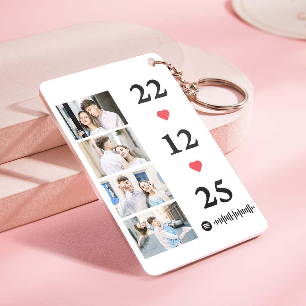 Scannable Music Photo Plaque Custom Spotify Keychain Personalized NightLight Gift For Her - MadeMineAU