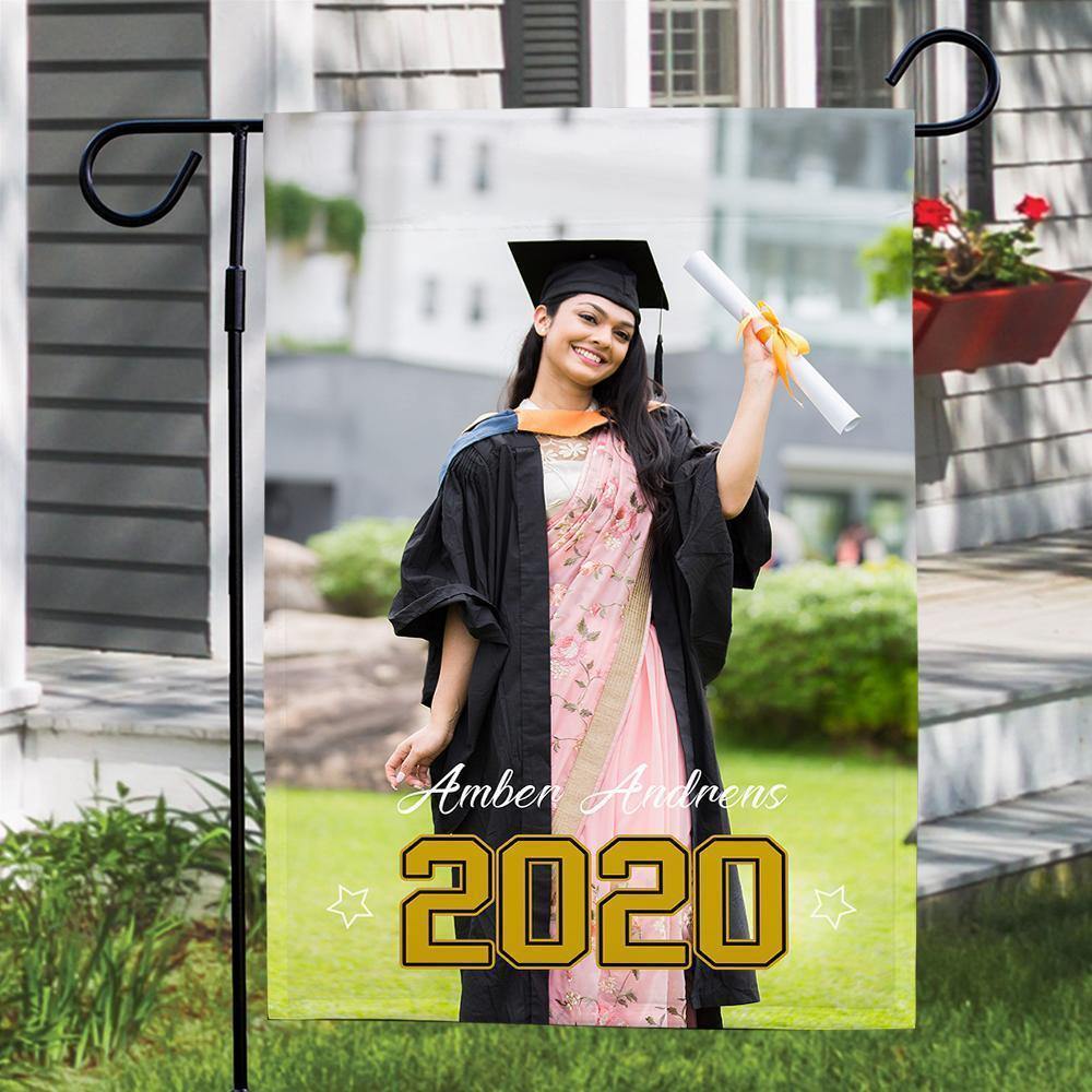 Graduation Photo Garden Flag Outdoor Decor Seasonal Yard Flags - MadeMineAU