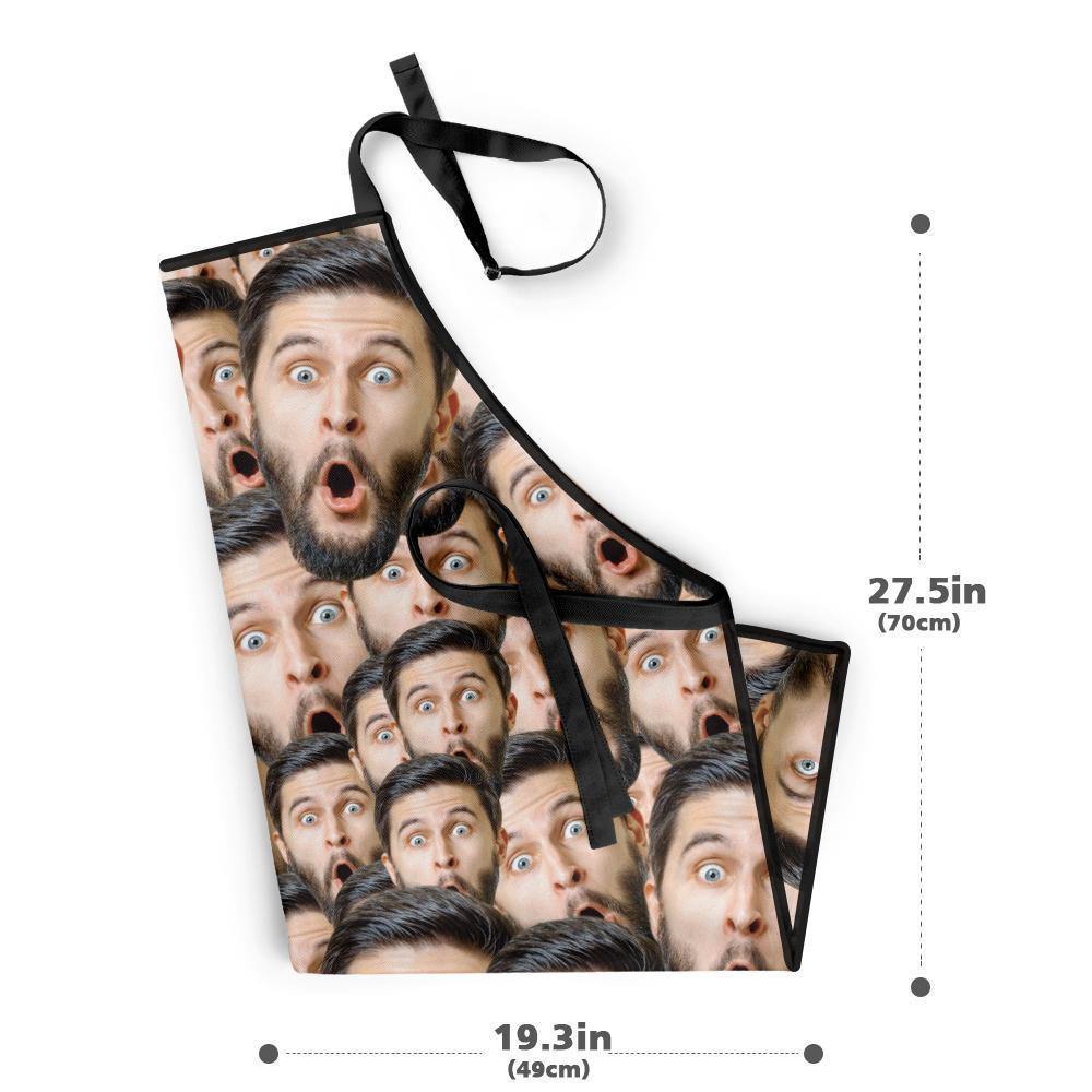 Custom Face Mash Photo Apron Kitchen Cooking - MadeMineAU