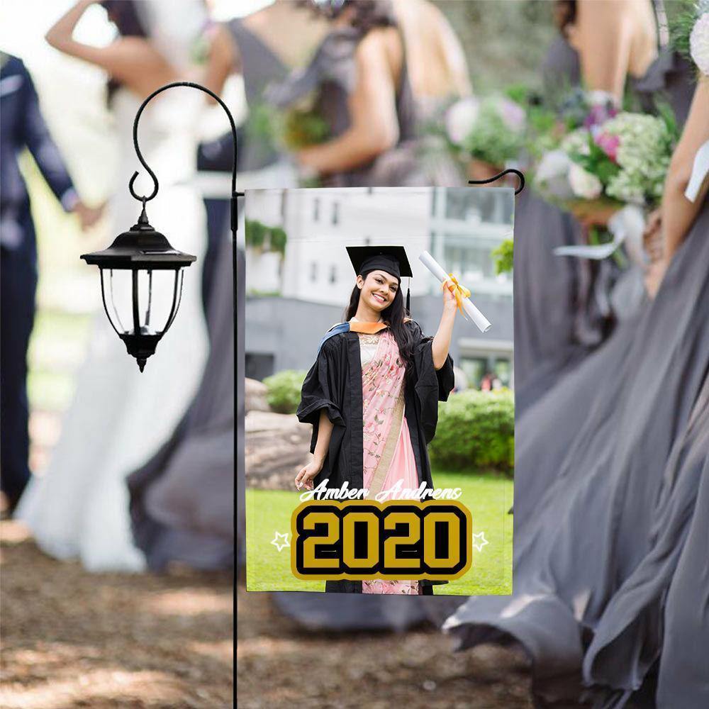 Graduation Photo Garden Flag Outdoor Decor Seasonal Yard Flags - MadeMineAU