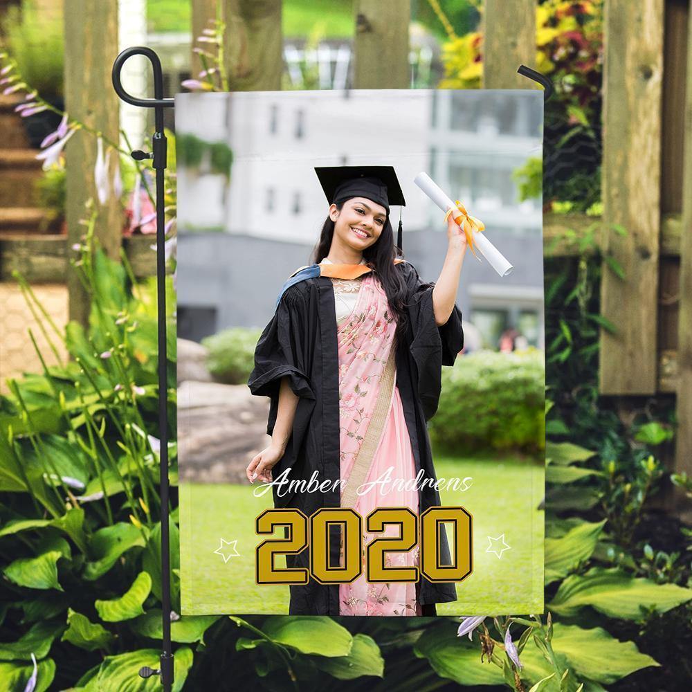 Graduation Photo Garden Flag Outdoor Decor Seasonal Yard Flags - MadeMineAU