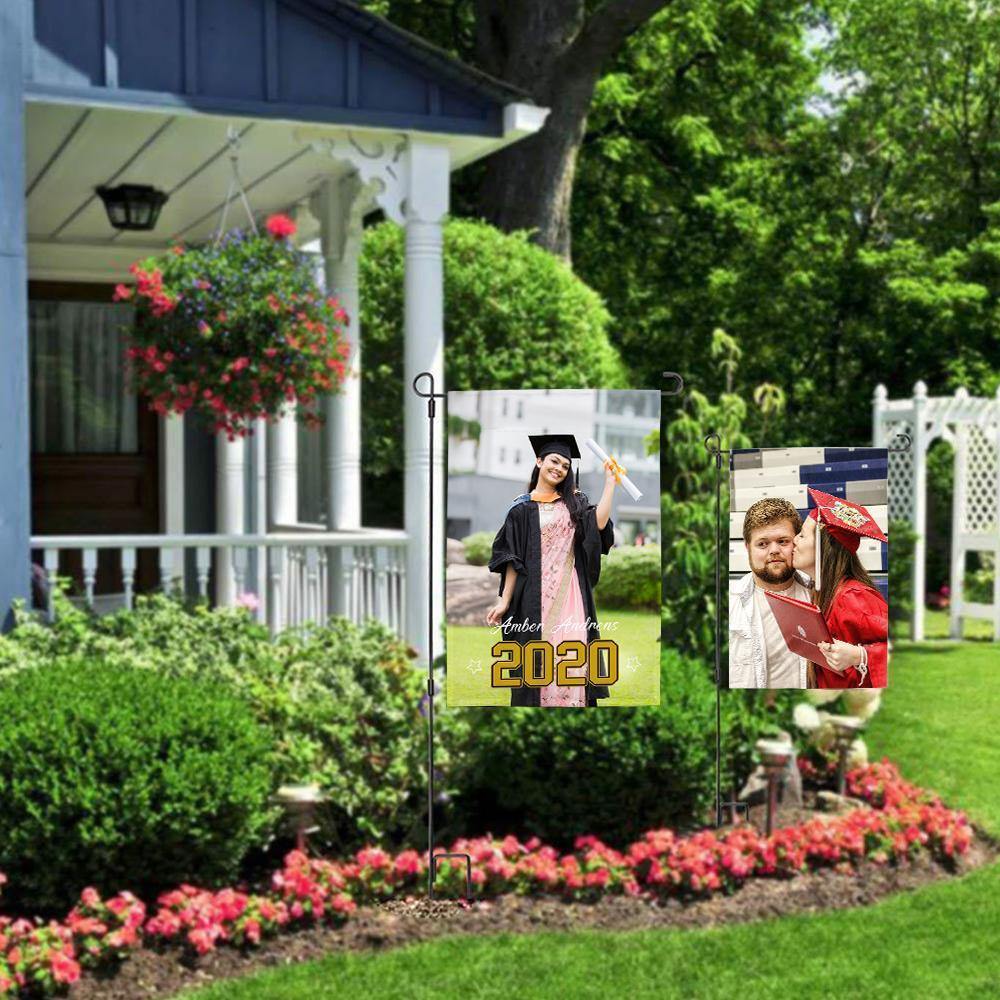 Graduation Photo Garden Flag Outdoor Decor Seasonal Yard Flags - MadeMineAU