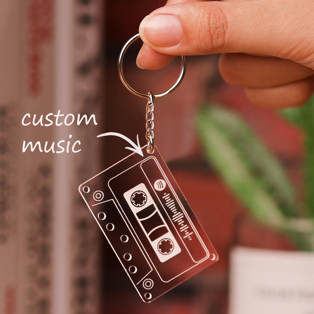 Custom Spotify Code Music Song Keychain Scannable Gifts-Mother`s Day Gifts
