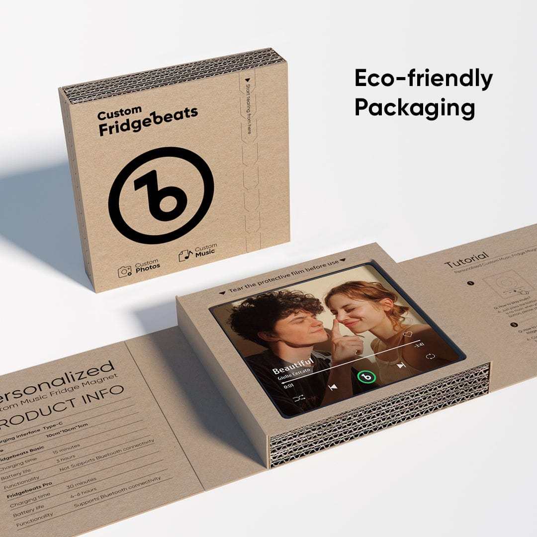 Custom Music And Photo Fridge Magnet Supports Bluetooth Connectivity - MadeMineAU