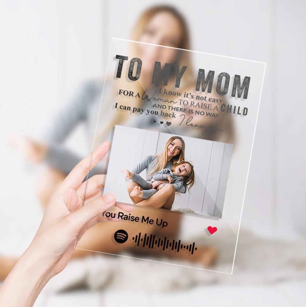 TO MY MOM - Personalized Spotify Code Music Plaque(4.7in x 6.3in) - MadeMineAU