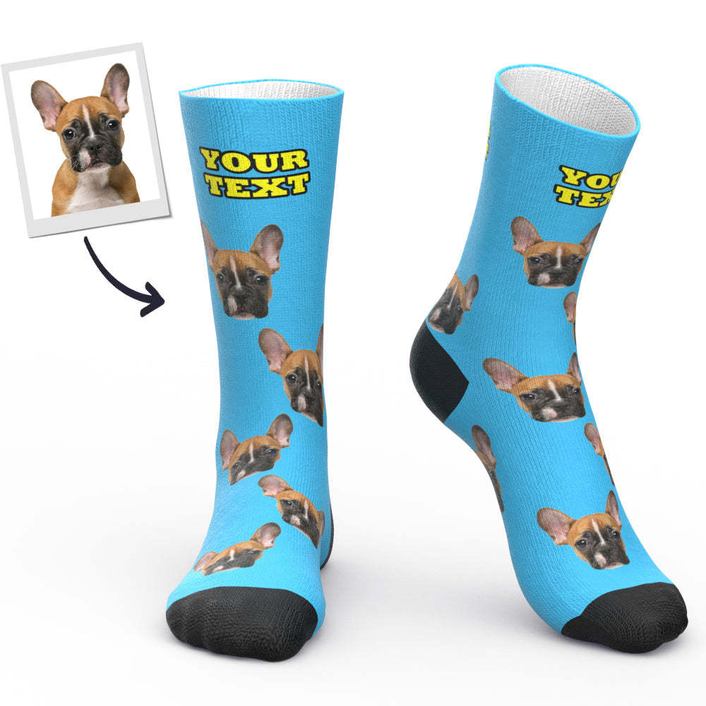 Custom Face Socks for Dog Lover - MadeMineAU