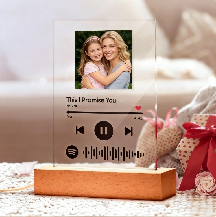 Custom Spotify Plaque Spotify Glass Art Song Plque For Mom