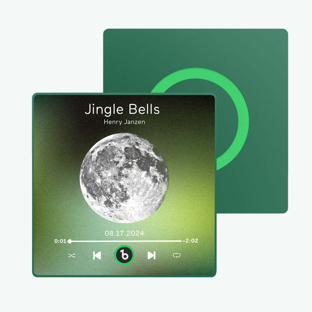 Custom Music Fridge Magnet with Moon Phrase Colorful Frame Album Fridge Magnet Music Wall Photo Sticker Music Movement That Can Be Played - MadeMineAU